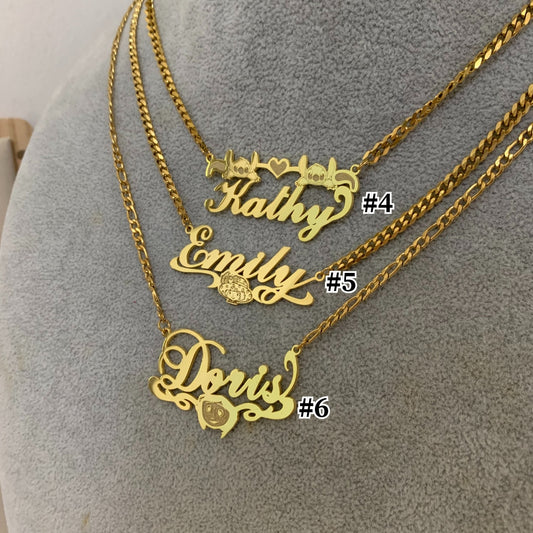 Custom Cute Name & Initial Necklace